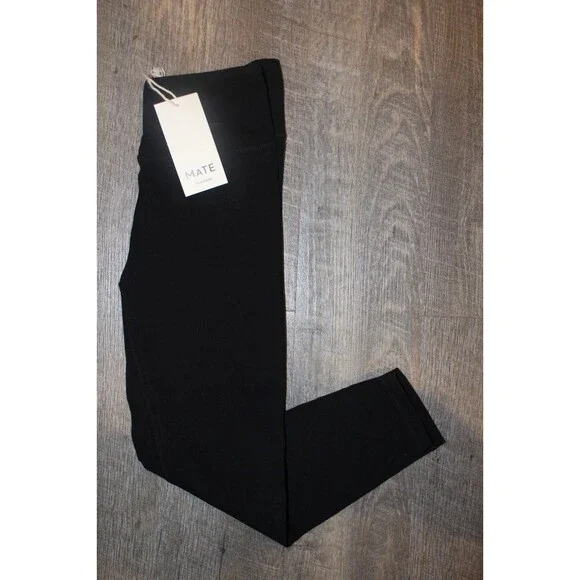 Mate the Label Women Organic Sports Racerback Bra Leggings 2 Pc Set BLACK - Picture 7 of 13